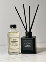 Load image into Gallery viewer, Reed Room Diffuser, Vanilla Lavender Scent: Calm Soul, Natural Home &amp; Room Fragrance, Natural Air Freshener, Black Reeds, Spa Diffuser Gift
