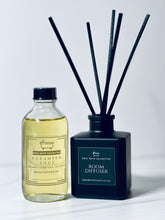 Load image into Gallery viewer, Reed Room Diffuser, Clean Fresh Spa Scent: Cleansed Soul, Natural Home &amp; Room Fragrance, Natural Air Freshener, Black Reeds, Home Decor,
