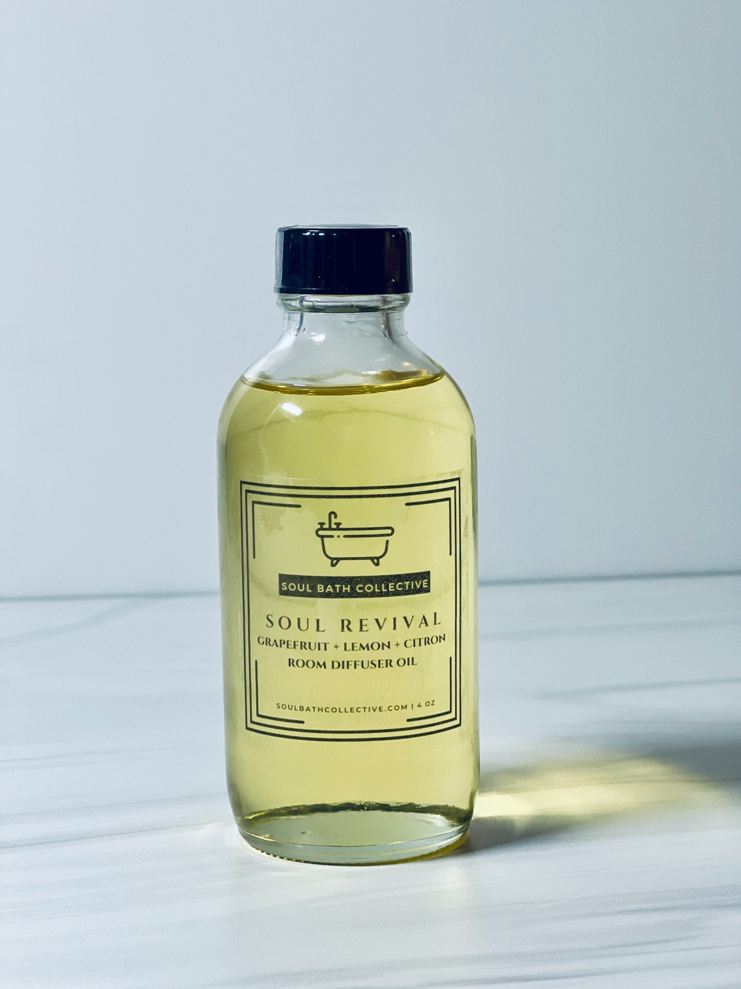 Reed Room Diffuser, Citrus Scent: Soul Revival, Natural Home and Room Fragrance, Natural Air Freshener, Black Reeds, Spa Diffuser Gift