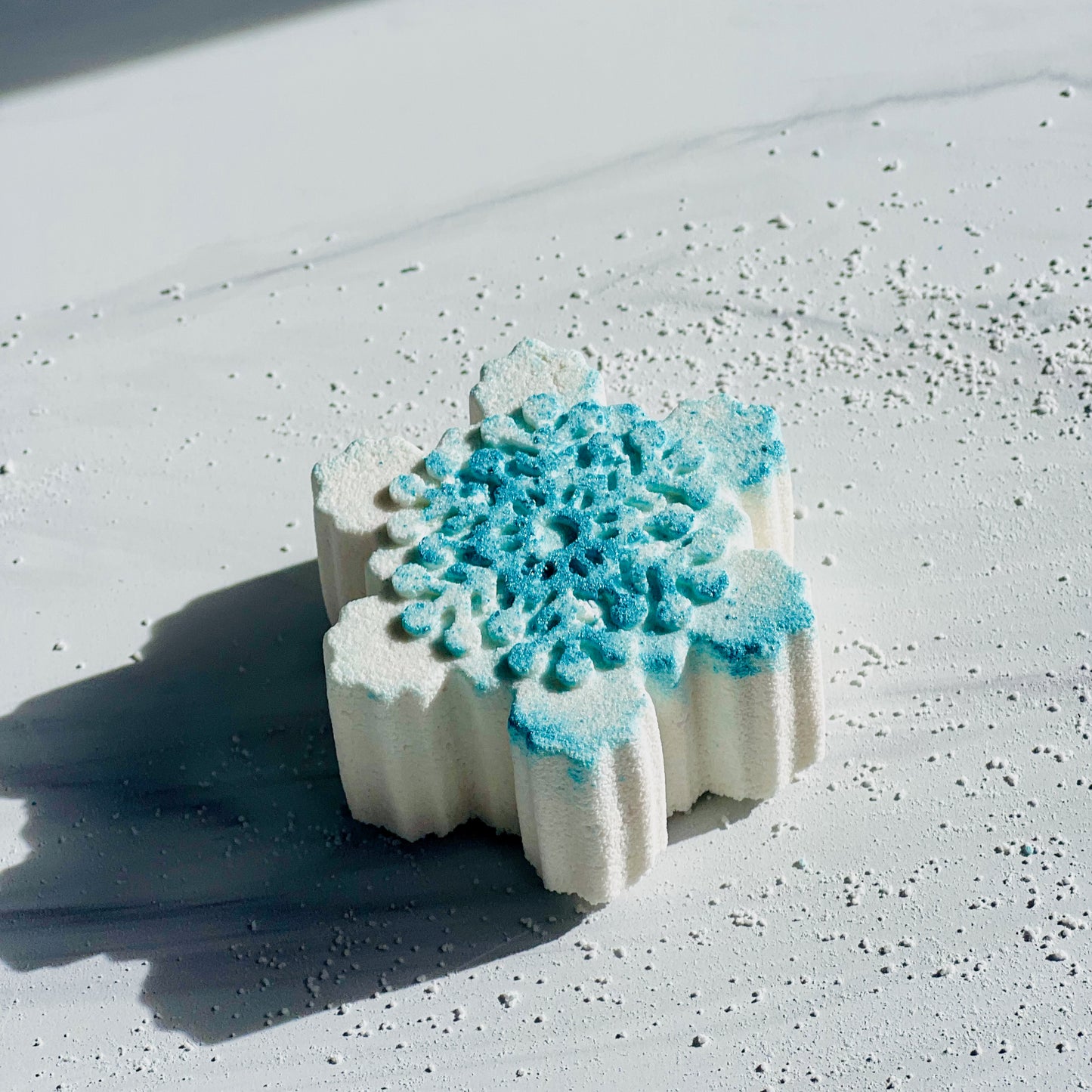 Snowflake Shower Steamers, Snowflake Bath Bombs, Bath Fizzies, Holiday Gifts, Christmas Stocking Stuffers, Warm Winter Scent, 3 oz each
