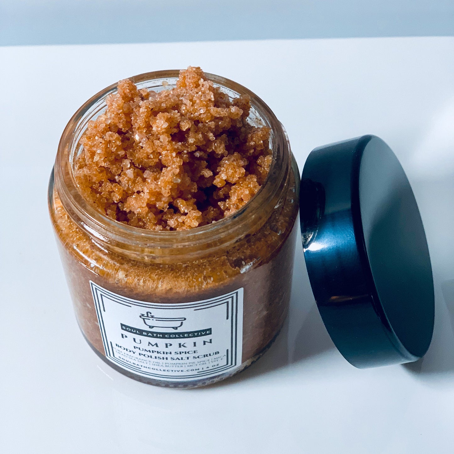 Pumpkin Spice Body Polish Salt Scrub, Dead Sea Salt, MCT Oil, Shea Butter