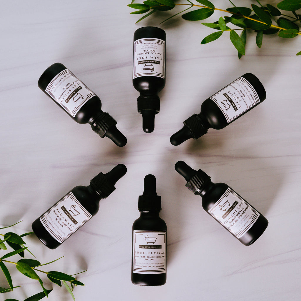 Lightweight Body, Beard, Hair & Massage Oil, Variety of Scents,  Eco-Friendly 1 oz Glass Bottle